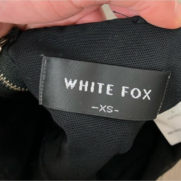 White Fox Boutique Corset Top Cropped Bustier Draped Black Size XS - Picture 13 of 16